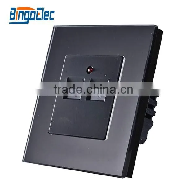 Toughened Glass Panel Universal Wall Socket Usb Charger photo-3
