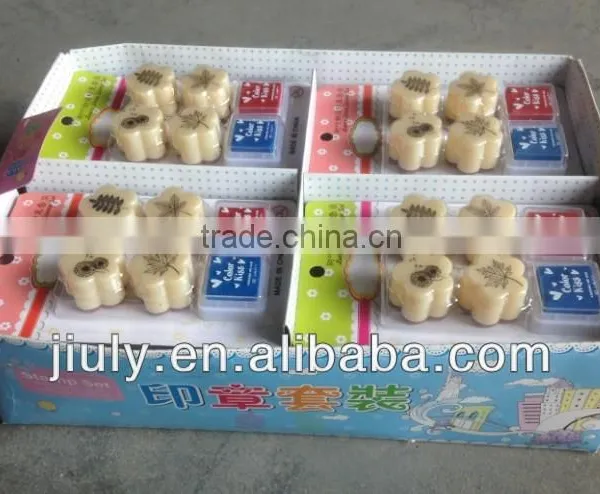 2014 Fashion Flower Toys Stamp With Blister For Kids and Idea for School