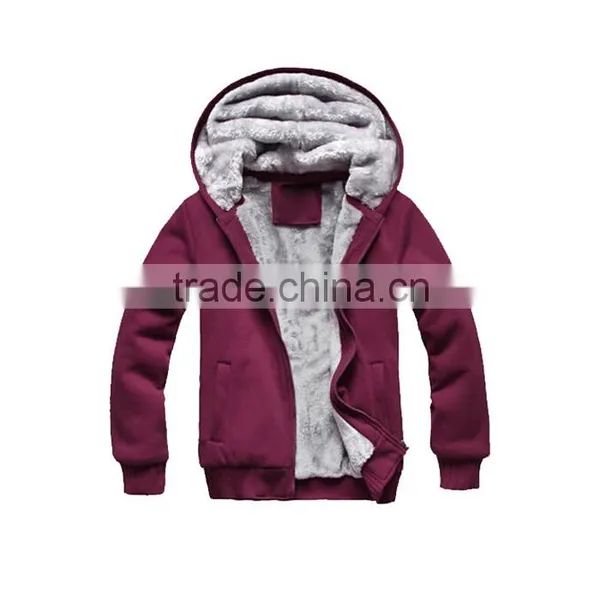 Men Winter Sweatshirts Warm Jackets Thick Velvet Hooded Zip Coat Hoodies photo-2