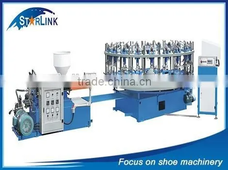 Wenzhou STARLINK PVC Rotary DIP leisure shoe injection machine, SLM-6-01