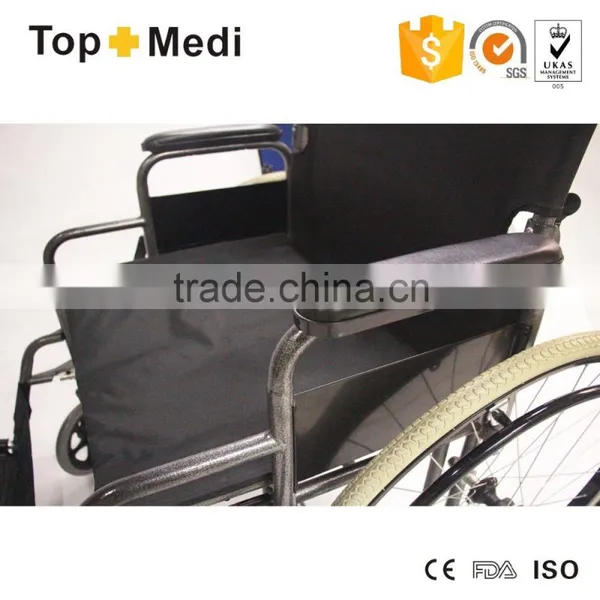 TOPMEDI TSW209AE-61 Heavy Duty Cheap Price Extra Wide Seat Steel Manual Wheelchair photo-3