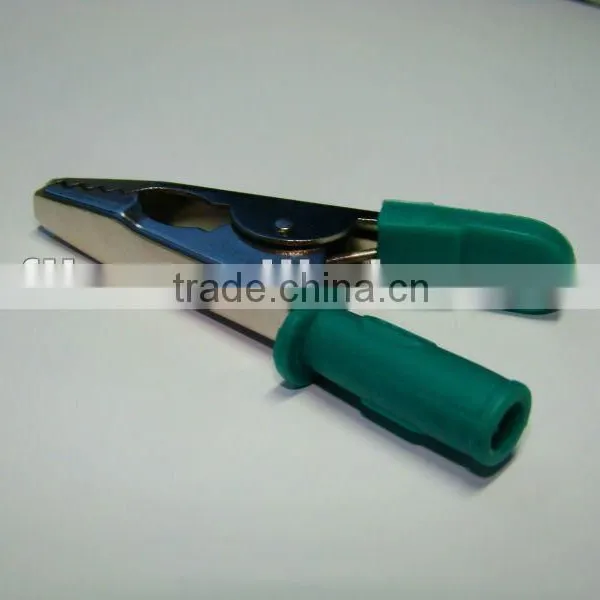 75mm battery copper plated copper test alligator clamp