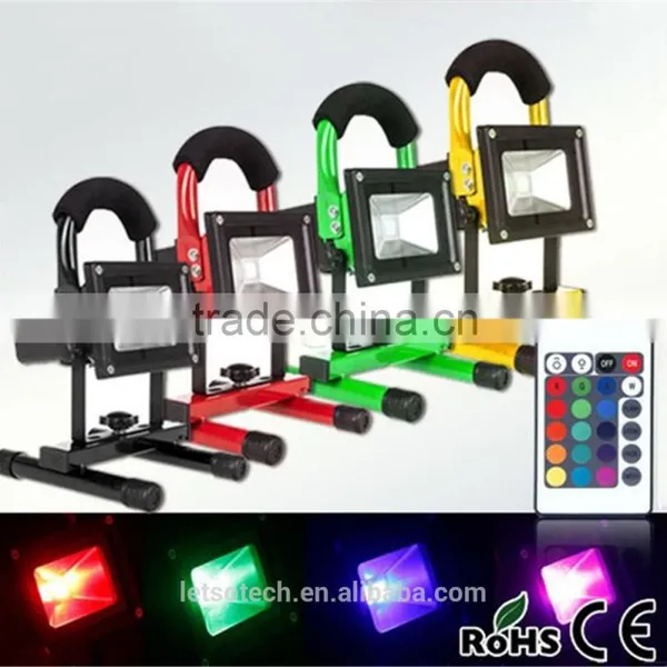 2016 New IP65 50w 100w 200w Portable Rechargeable RGB Dimmable Led Flood Light With CE ROHS Warm White 3 Years Warranty photo-3