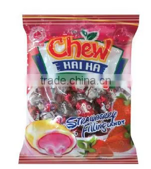 Strawberry Chewy Filling Candy Whosaler 250g