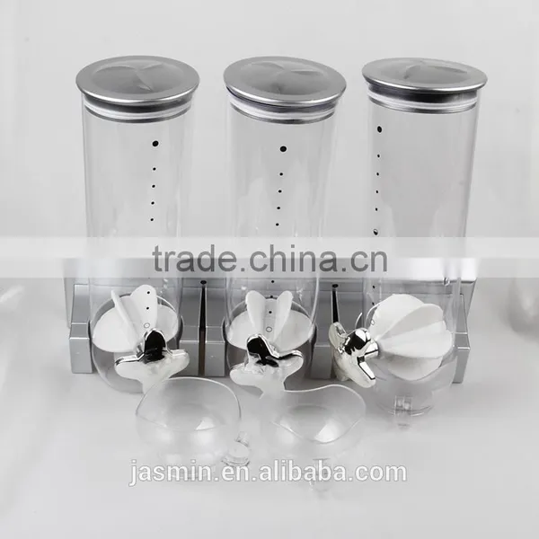 2016 New Wholesale Hot Sell Clear Plastic Cereal Dispenser With 3 Bucket for Dispenser photo-5