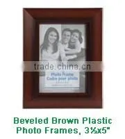 Beveled Brown Plastic Photo Frames