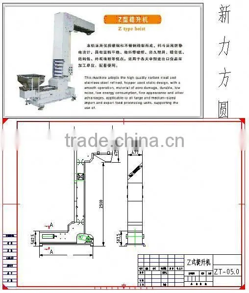 Z Type Shaped Bucket Chain Material Elevator Machine photo-4