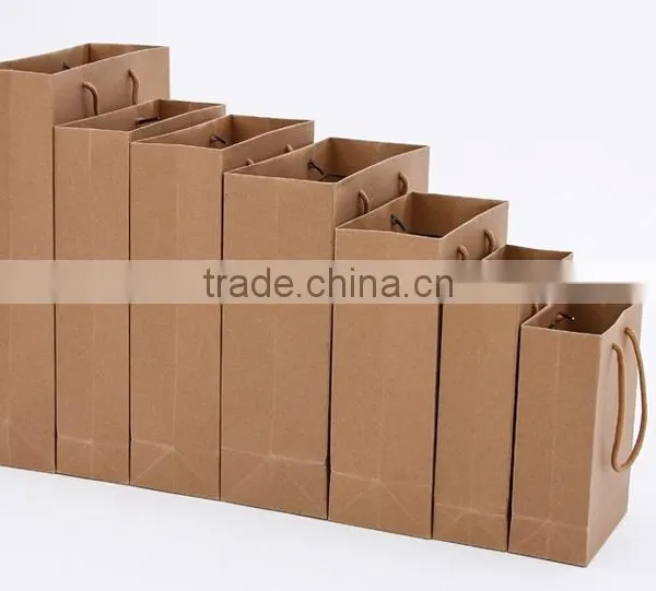 Cheap Brown Printed Logo Brown Kraft Paper Bag With Twisted Paper Handle photo-6
