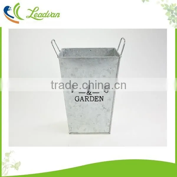 Flowers and Garden Large Metal Tall Square Flower Planters photo-2