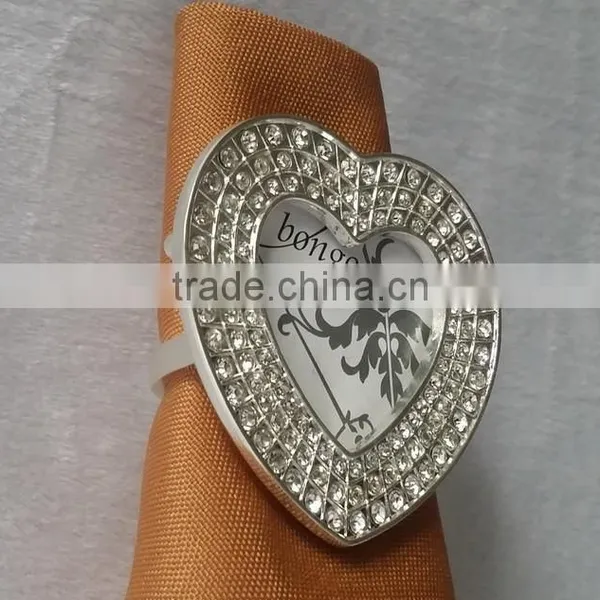 Jeweled Napkin Ring With Photo ,wedding Napkin Rings photo-2