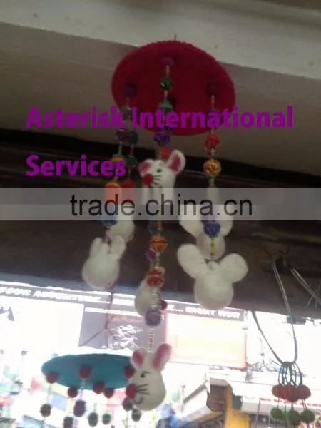 Rainbow Colour Felt Ball Garland photo-5