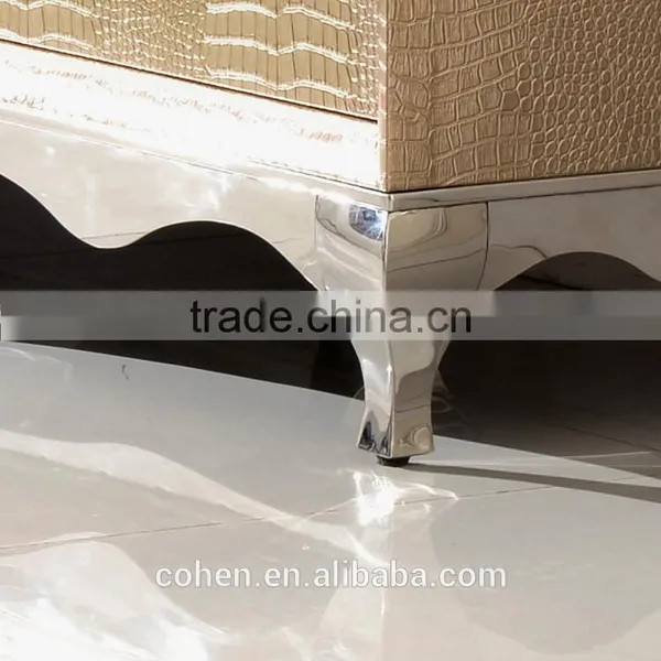 Unique Design Crocodile Texture PU Covering MDF Storage Cabinets With Display Chests photo-5