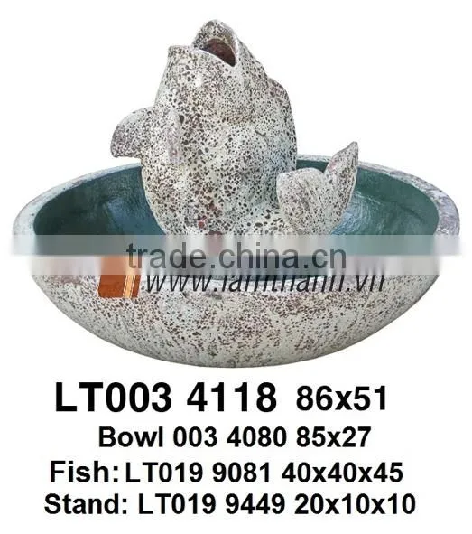 East Asia High Quality Decorative Fish Water Fountain For Home And Garden