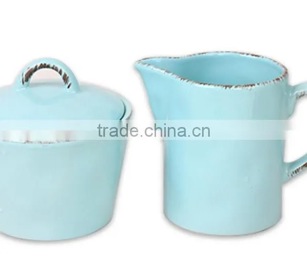 Ceramic Sugar Bowl Hot Coffee Creamer Container