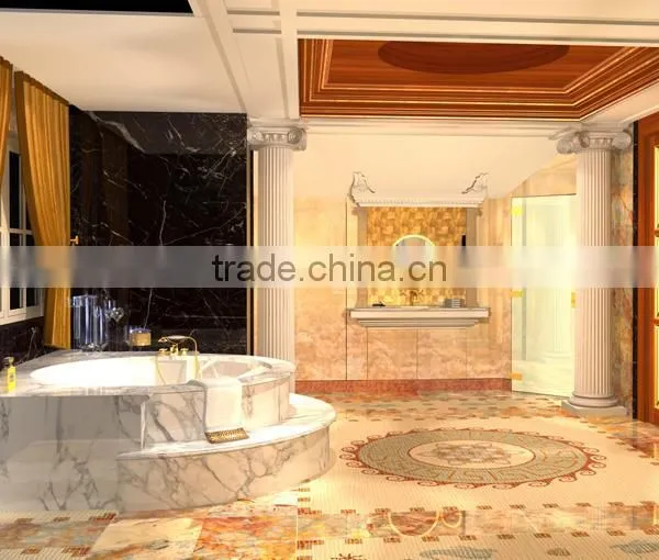Indoor Bathroom Decoration Stone Carving Baignoire en Marbre photo-3