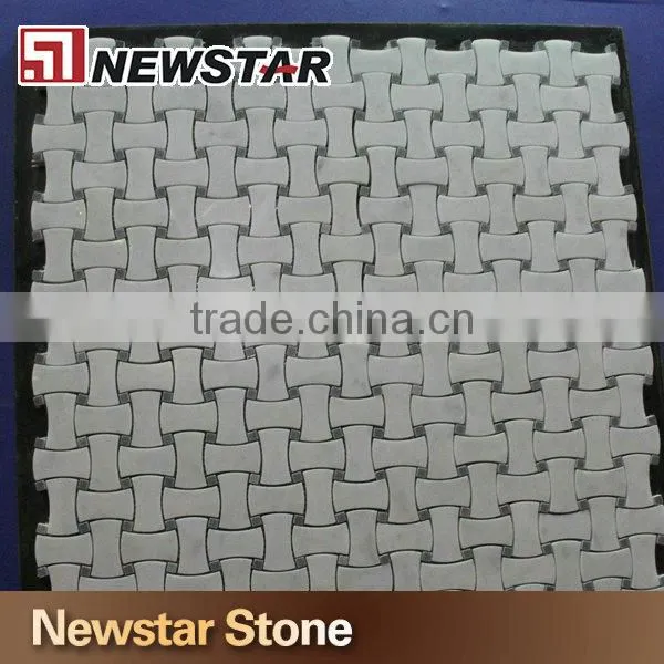 Newstar Basketweave Marble Mosaic Price for Mosaic Tiles Bathroom Mosaic photo-2
