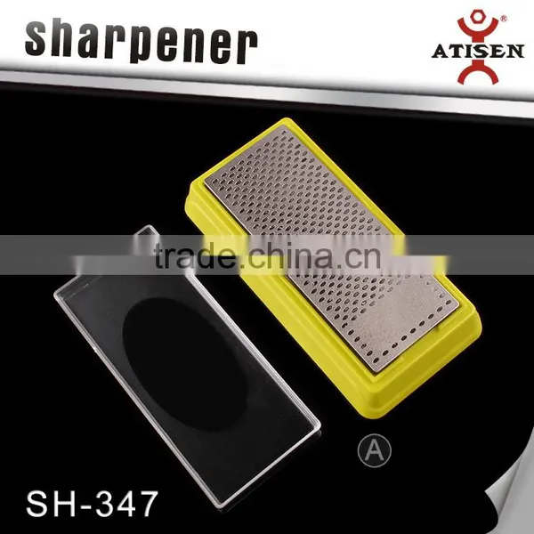 Diamond Knife Sharpeners Sharpening Stone Whetstone Coarse Fine With Holder New photo-2