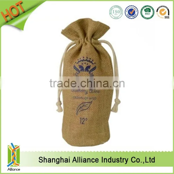Heat-transfer Printed Eco-friendly Promotional Custom Wine Bottle Jute Bag photo-6