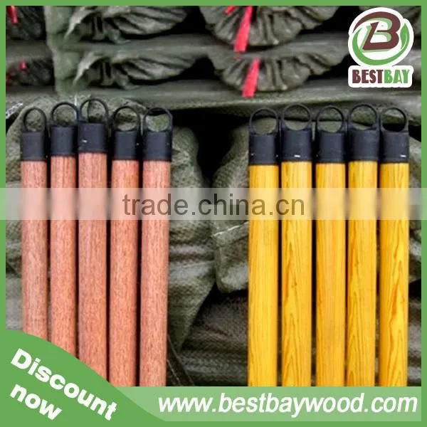 PVC Coated Wood Broom Handle/Factory Cheap Price Broom Handle Wood Pvc Coated Mop Handle photo-3