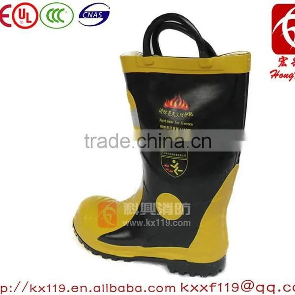 Factory Direct Sale 2015 New Design Steel Toe Fire Station Fire Safety Boots photo-3