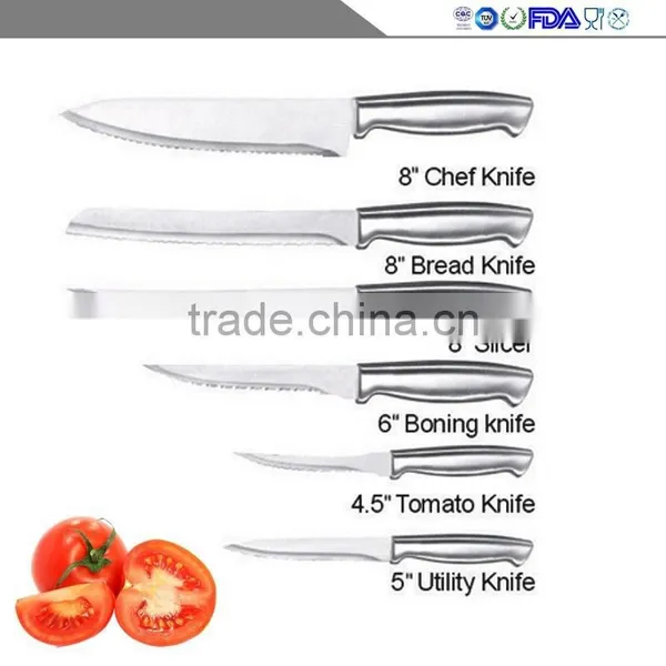 Manufacturers Selling Household 12 Sets Multi-function Stainless Steel Kitchen Knife Cut Bread photo-4