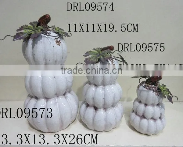 White Pumpkin Ceramic Decorations Festival Holloween Decorations photo-5