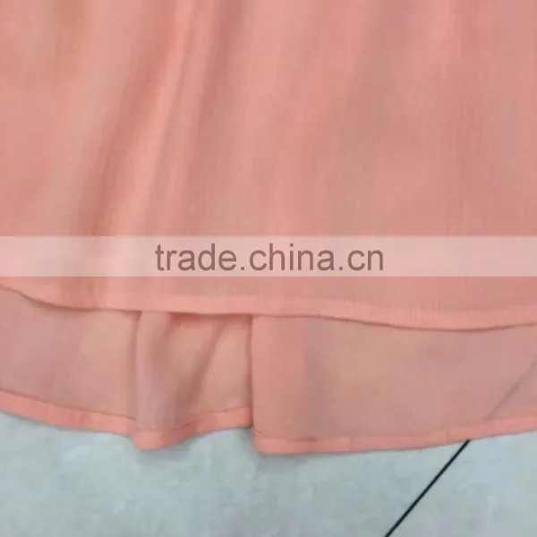 China Embroidery Fashion Women Chiffon Tops Garment Stock Lot photo-2