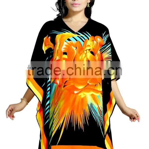New Design Canvas Crepe Digital Printed Kaftan / Poncho/children Kaftan photo-3