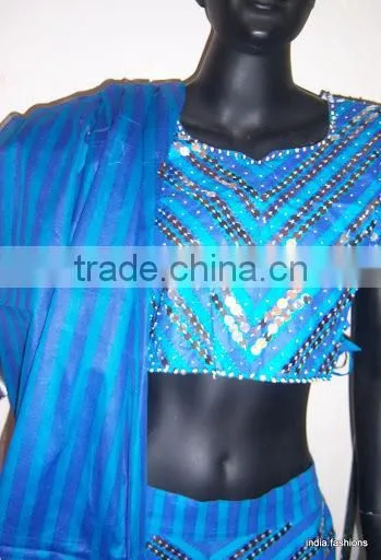 BLUE CHANIA Lehenga Choli BLOUSE DUPATTA photo-3