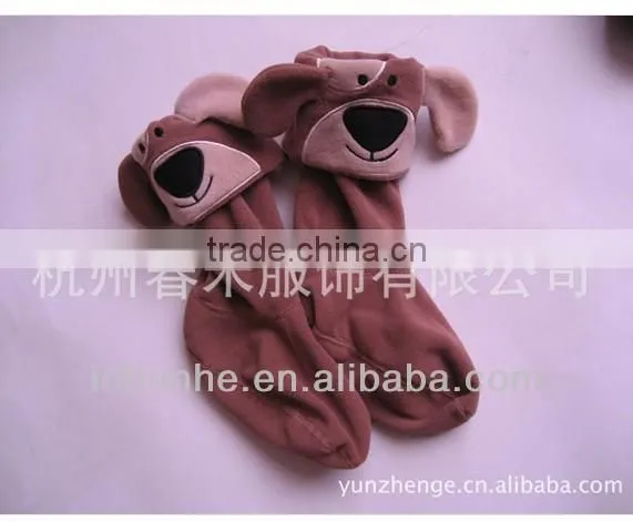 Windproof Lovely Animal Kids Polar Fleece Fur Rain Boot Warmer Factory photo-3