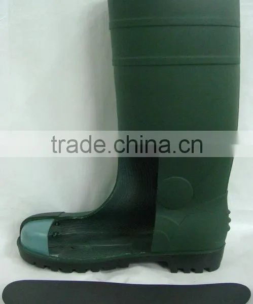 Custom PVC Break Resistance Steel Toe Boots For Chemical Industry photo-4