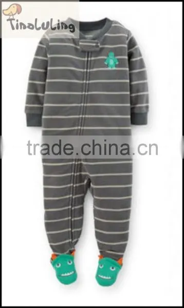 Wholesale 100% Cotton Boys and Girls Winter Pajamas,kids Pajamas With Feet photo-5