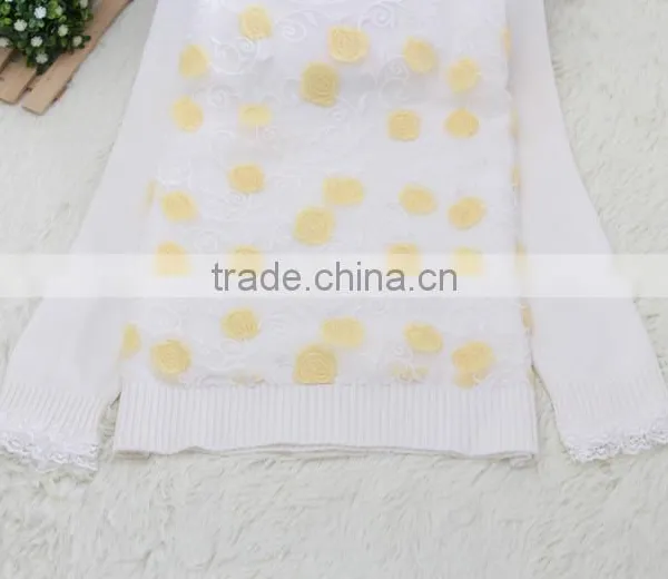 European Style Lace Fashion Hot Sale Factory Price High Neck Kids Sweater photo-6