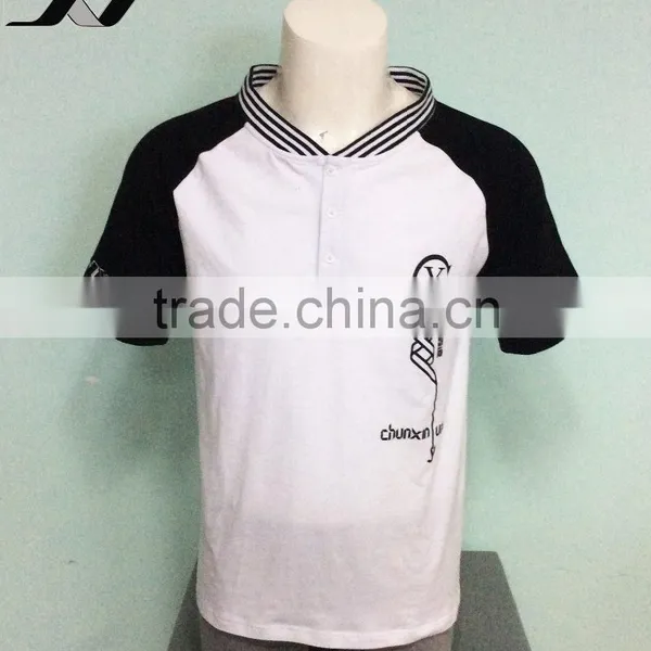 2016 JXY Hit Color T-shirt With Strip Collar For Man photo-4