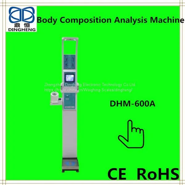 DHM-600A Медицинский и персональный анализ состава тела, анализ жировой массы тела, измерение артериального давления, ультразвуковой весовыи измеритель роста