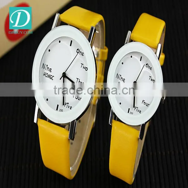 2016 Colorful Geneva Leather Casual Quartz Watch Student Wrist Watch photo-4