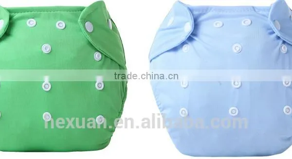 Plain Woven Color Snaps Bamboo Charcoal Inner Baby Cloth Nappy photo-3