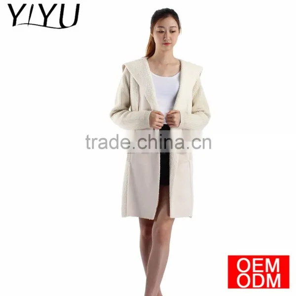 Wholesale 2017 Fall Winter Women Turndown Collar Knitted Long Cardigans Sweater photo-3