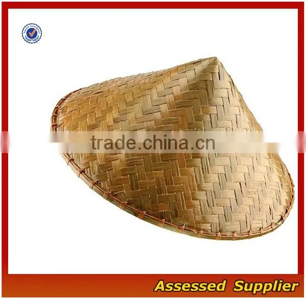 ZT45 Wholesale India Coolie Straw Hat Cheap 100% Bamboo Unisex Sun Straw Hat for Sale photo-2