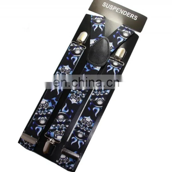Cool Heat Transfer Skull Printing Suspender Fresh Color Braces for Halloween Holiday photo-2