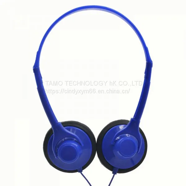 3.5mm Noise Cancellation Blue Airline Headset Headphone