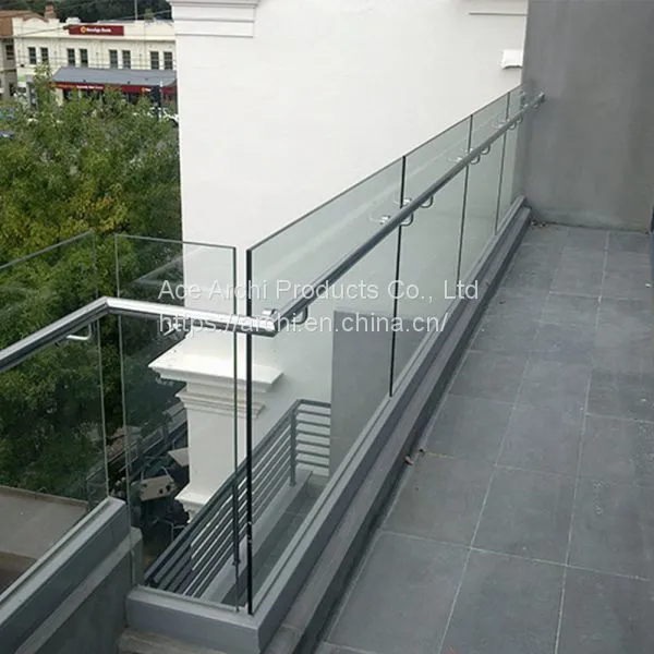 Balcony Aluminum U Base Channel Tempered Glass Deck Balustrade Aluminum Railing photo-4