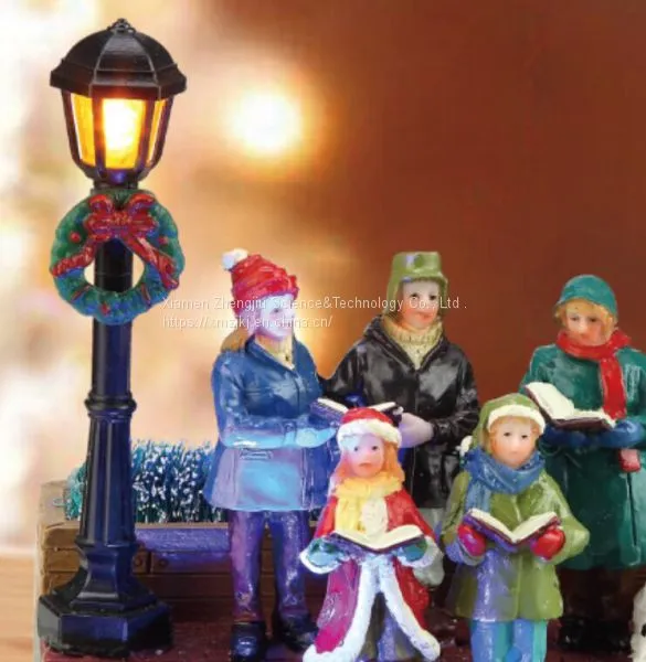 8“ B/O LED Choir Scene Christmas House Souvenir Figurines Souvenir With Cheap Christmas Gift Souvenir photo-3