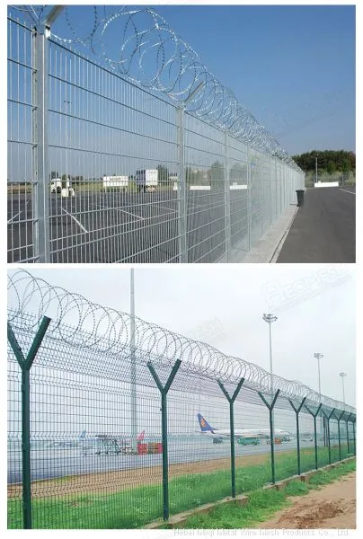 3m Height Welded Airport Fence Top With Razor Barbed Wire photo-4