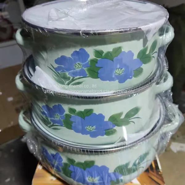 6pcs Vitreous Enamel Pot ENAMEL CASSEROLE photo-2