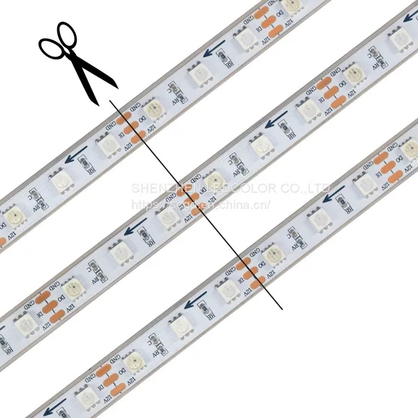 IP65 IP67 IP68 RGB LED Strip WS2811 Addressable Digital RGB Light 12V Built-in IC 60led Waterproof photo-2