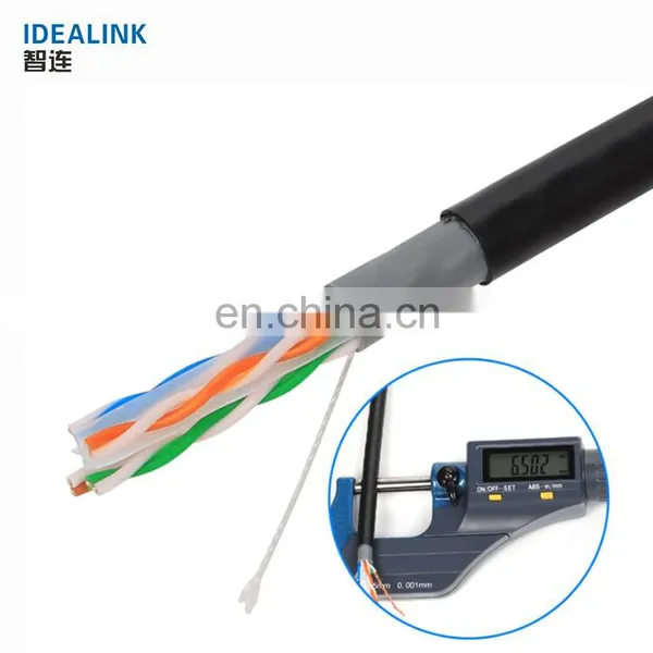 Factory Supply PE & PVC Jacket 4 Pairs 305m Cat 6 Outdoor Data Cable Cat6 Utp Network Cable photo-2