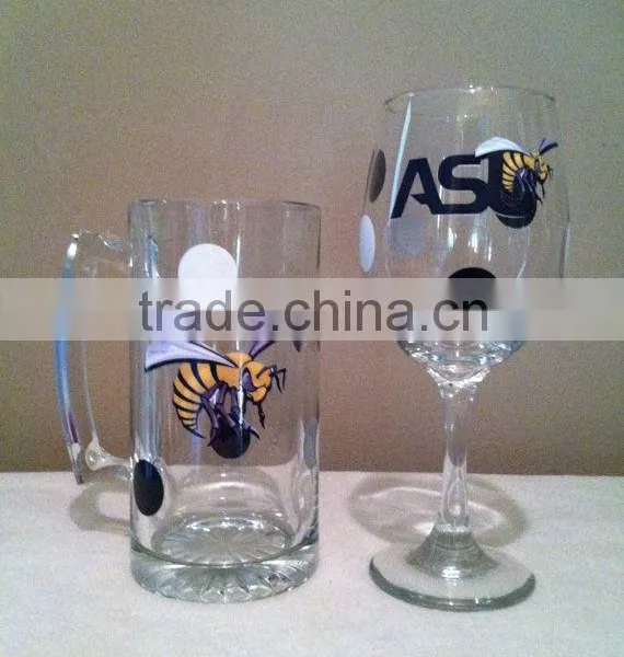 Large Printing Bee Beer Glass Mug