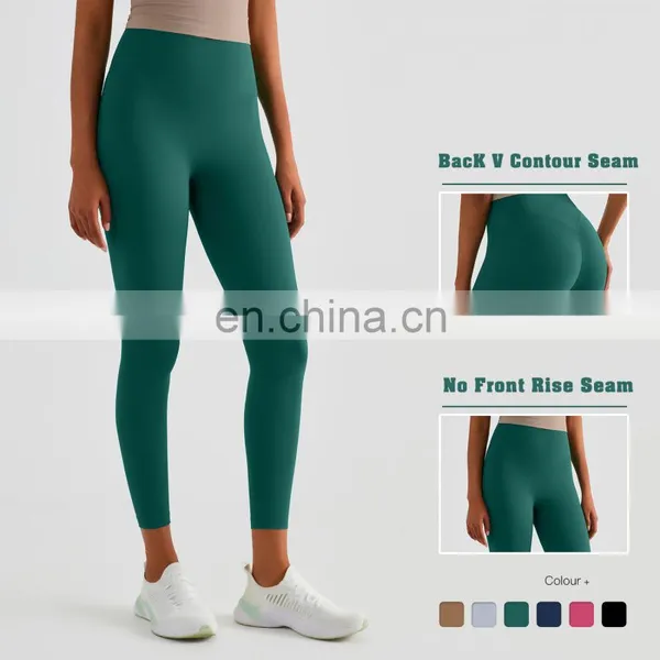Custom Beautiful V Contour Seam Yoga Leggings Pants Women Sexy Tik Tok High Waist Fitness Gym Tights Outdoor Sportswear Clothes photo-2