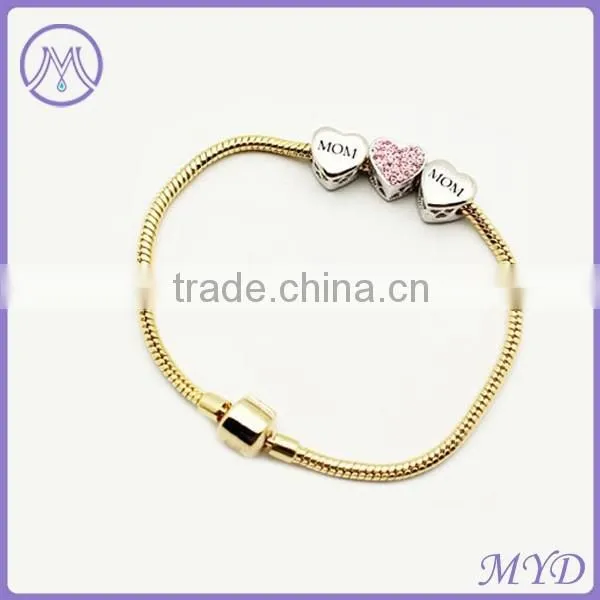925 Sterling Silver Gold Plated Snake Bracelet Chain photo-2